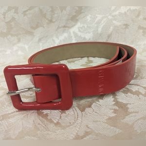 Nine West Red Patent Leather Belt